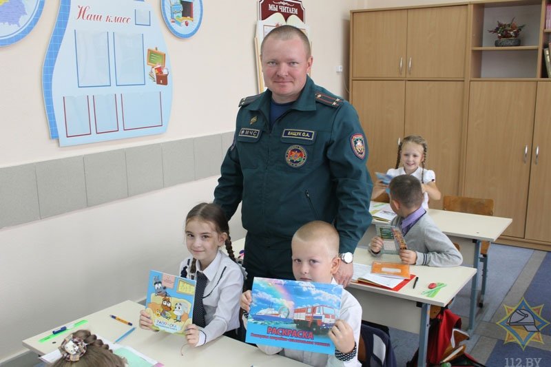 Урок безопасности в школе Кобрина