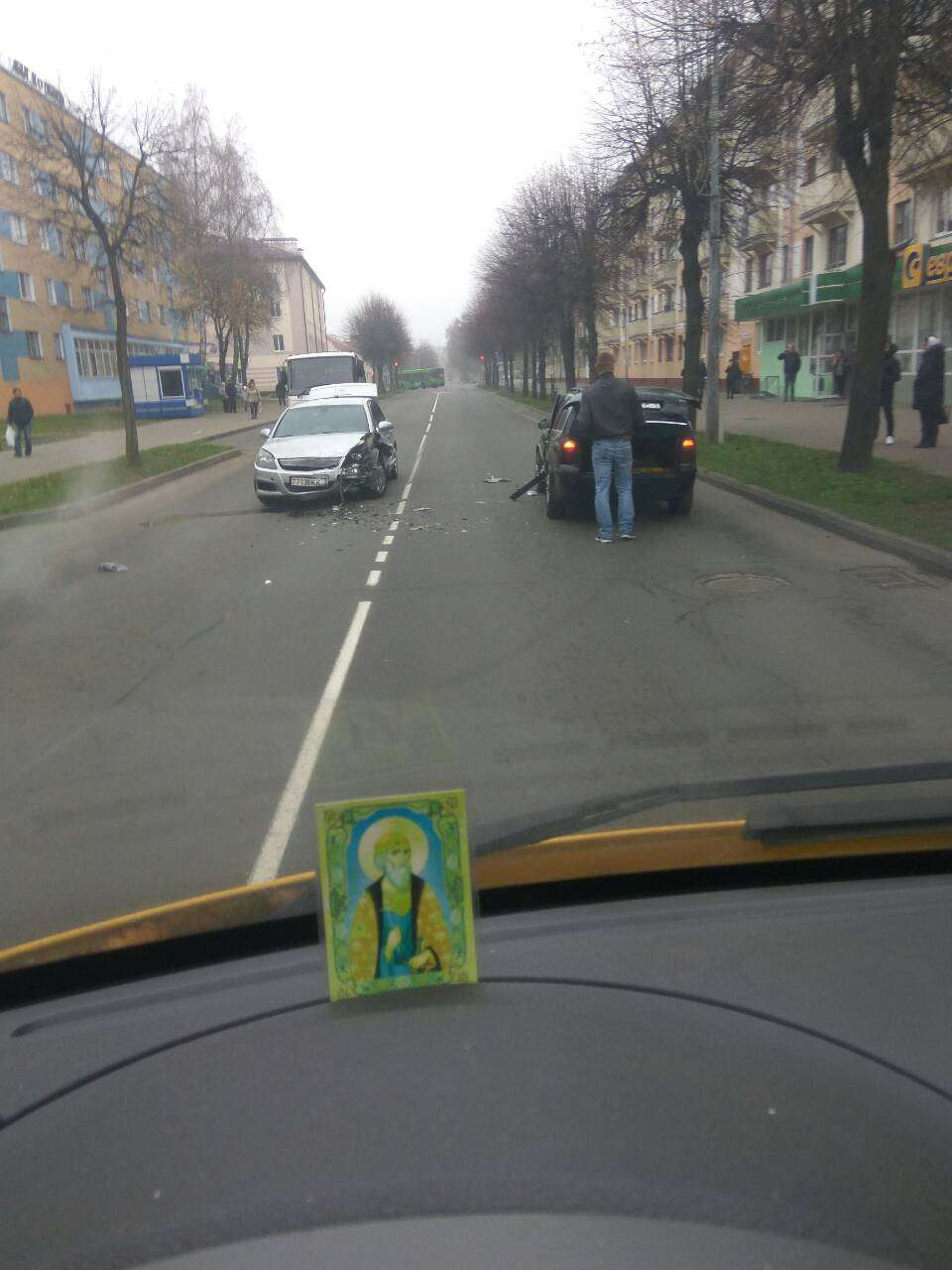 ДТП в Кобрине с участием автомобиля ГАИ в гражданском исполнении