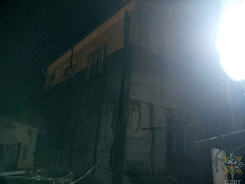 Пожар в Кобрине на Островского