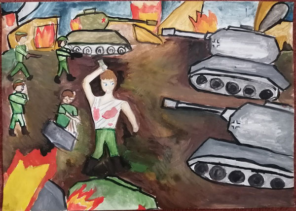 Конкурс военного рисунка в Кобрине