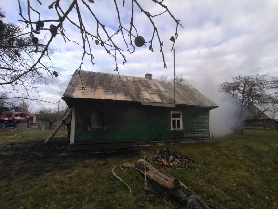 Пожар в деревне Бельск Кобринского района
