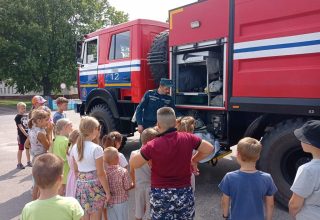Встреча пожарников с жителями аг. Городец