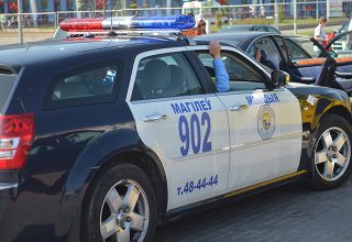 У барановичских «похитителей» шлагбаума заглохла машина во время кражи