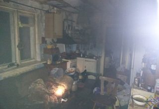 На пожаре в Кобрине была спасена семья из трёх человек