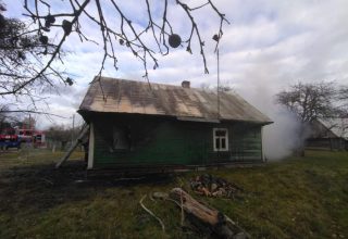 Пожар в деревне Бельск Кобринского района