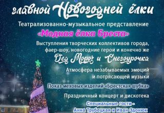 16 декабря в Бресте откроют главную новогоднюю елку