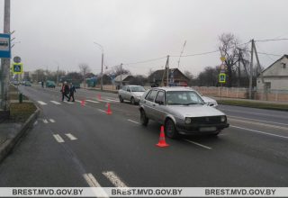 В Кобрине пострадал 15-летний пешеход. Видео