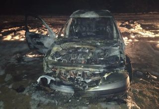 В д. Каташи ночью сгорел автомобиль