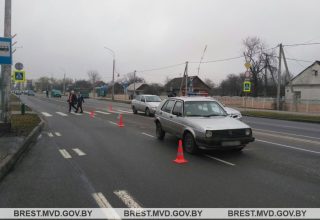 В Кобрине пострадал 15-летний пешеход. Видео