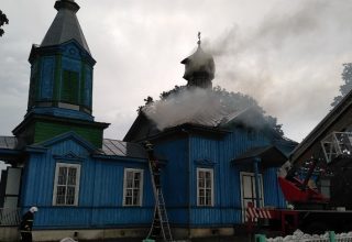 Церковь XIX века горела в Кобринском районе