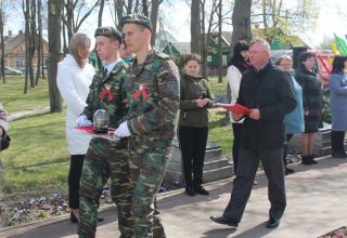 Торжественный митинг состоялся в сквере Пуганова в Кобрине