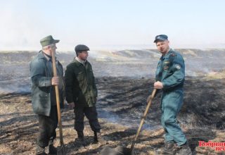 Водой тушат, предотвращают умом