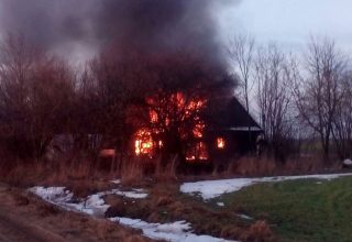 В Кобринском районе опять пожар